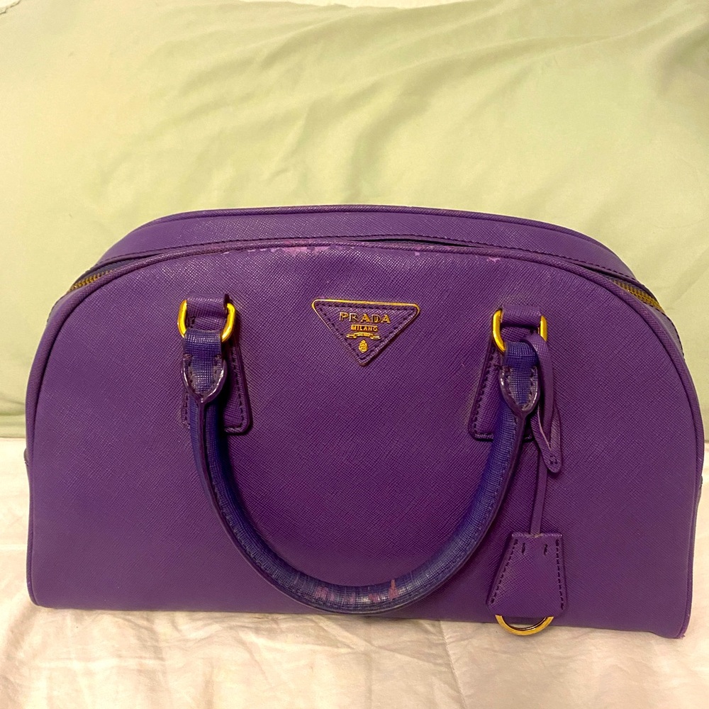 Prada Purple Saffiano Tote